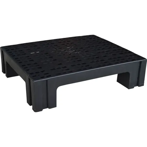 Piso Estrado Pallet Alto Com Pes Preto L50cm X C60cm X A15cm