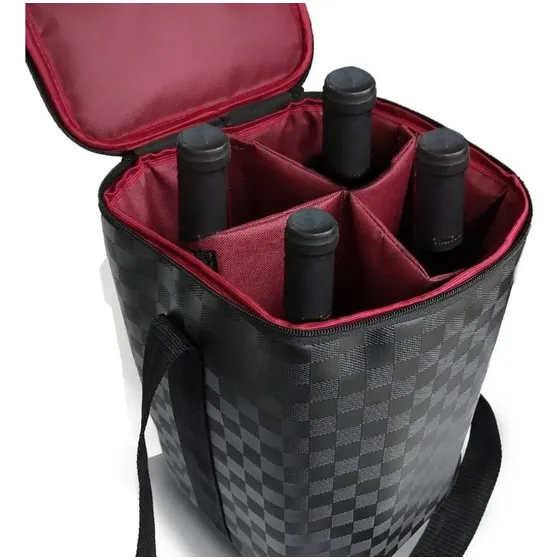 Bolsa Térmica Praia Porta Garrafa 4 Vinhos Comemoração 8 Kg