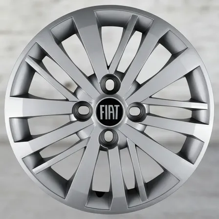 Jogo Calota Aro 14 Fiat Argo Cronos 2023 2024 Cinza