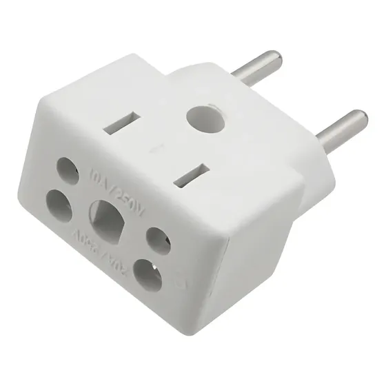Kit 5 Adaptador De Tomada Universal 3 Pinos Benjamin 10a/20a
