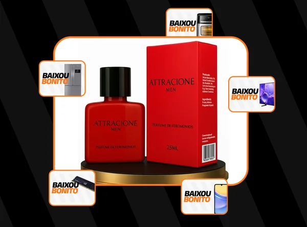 Attracione Men perfume Masculino Com Feromônios Ativados 25 mL