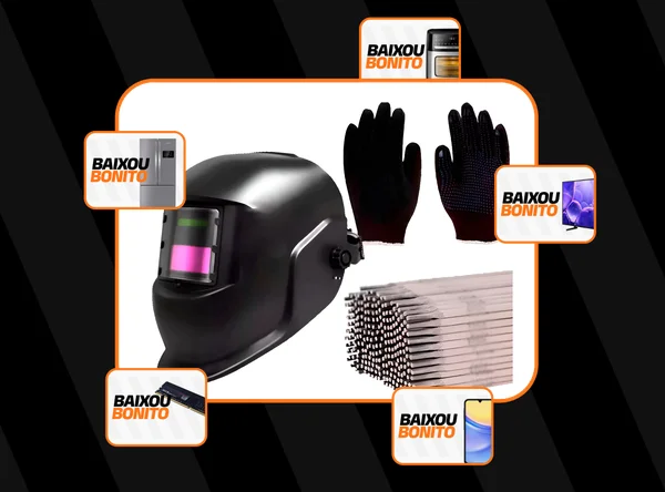 Mascara De Solda Automatica Auto Escurecimento Com Acessório Lisa Preto