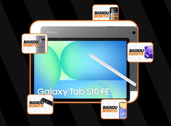 Tablet Samsung Galaxy Tab S10 FE WiFi, 128GB, 8GB, Tela 10.9" 90Hz, S Pen e Capa Inclusas Cinza