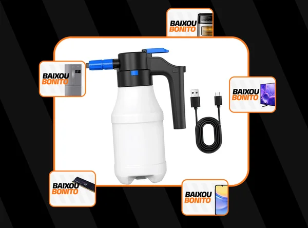 Pulverizador Gerador De Espuma Snow Foam A Bateria Elétrico - Azul