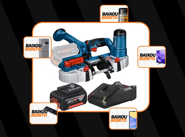 Serra De Fita A Bateria 4ah Gcb 18v-63 Bosch Carregador Rap