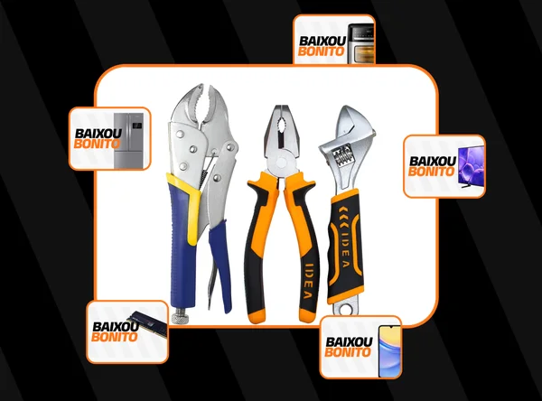 Kit Ferramentas Chave Inglesa Alicate De Pressão E Universal