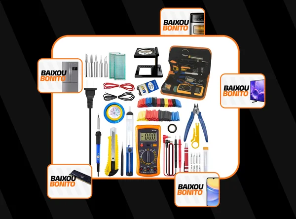 Kit Ferro De Solda Com Ajuste Temperatura E Lupa 219pcs