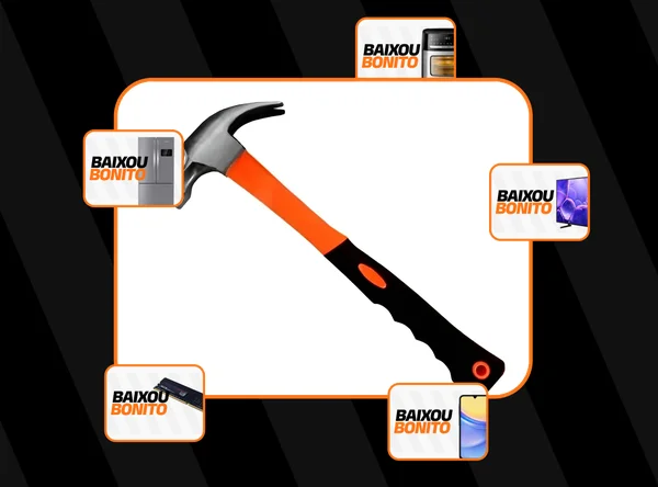 Luises Store martelo unha cabeça aço25mm 400g cabo emborrachado portátil