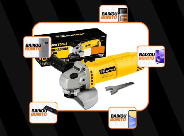 Esmerilhadeira Lixadeira Angular 780w 115mm 4.1/2 11000rpm Bta800 The Black Tools