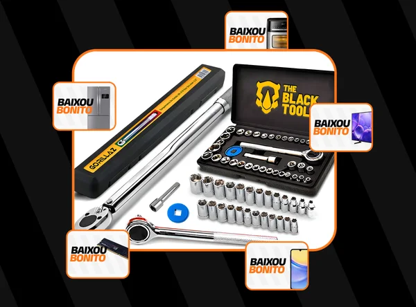 Torquímetro De Estalo 1/2' 2.8 A 21kg Reversível Gorillaz Aço Cromo Vanádio Com Jogo De Soquetes 40 Peças