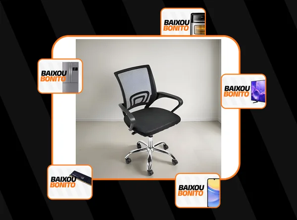 Cadeira Escritorio Diretor Tela Mesh Tok 3310 Preto Bg