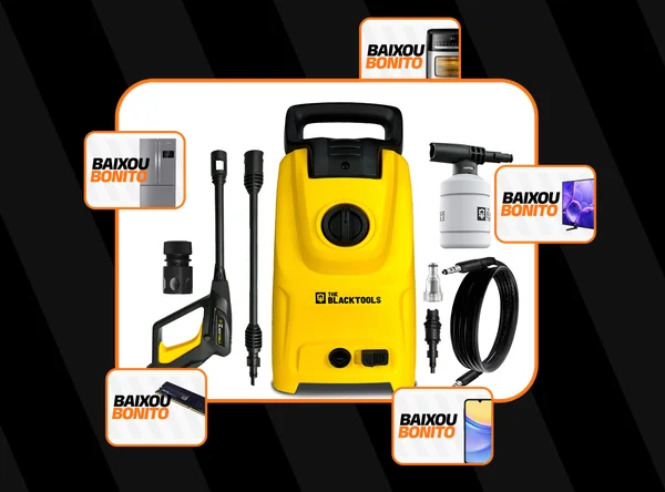 Lavadora Compacta Alta Pressão 1500psi Com Snow Foam Amarelo 220v 60hz