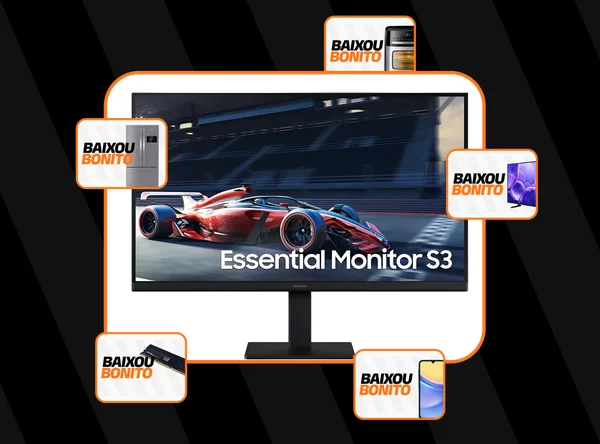 Monitor Gamer Samsung 24" FHD,100 Hz, HDMI, VGA,Preto, S3