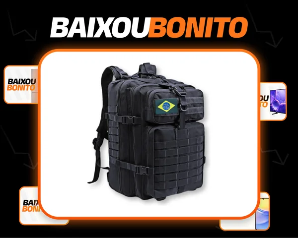 Mochila Tática Grande Resistente 50l Para Viagem Aventura