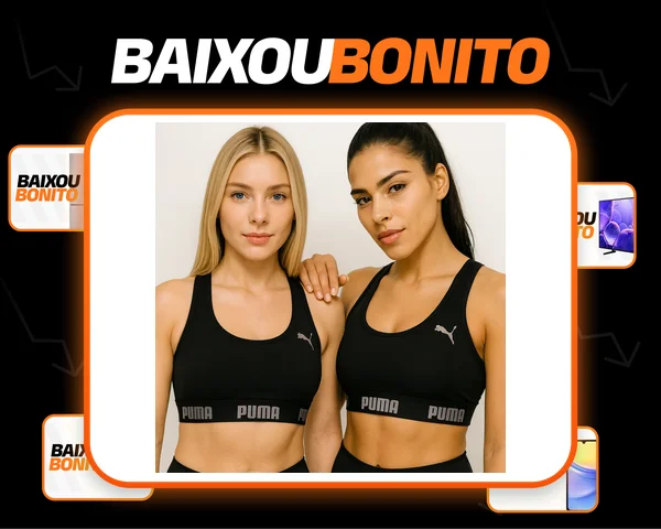 Kit 2 Tops Puma Original Alta Sustentação Academia Fitness