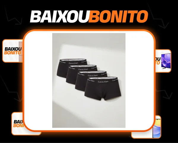 Kit 4 Cuecas Masculinas Boxer Cotton Calvin Klein