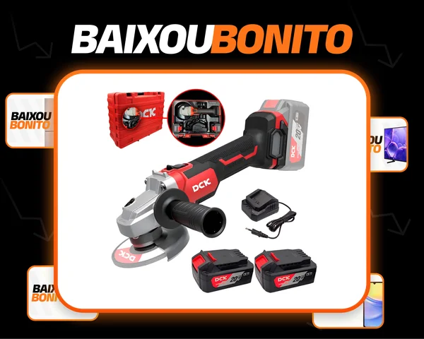 Esmerilhadeira Angular 115mm Sem Fio 2 Baterias Dck