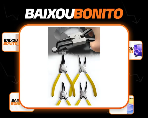 Extrator De Anéis Interno E Externo Alicate De Trava 4 Peças