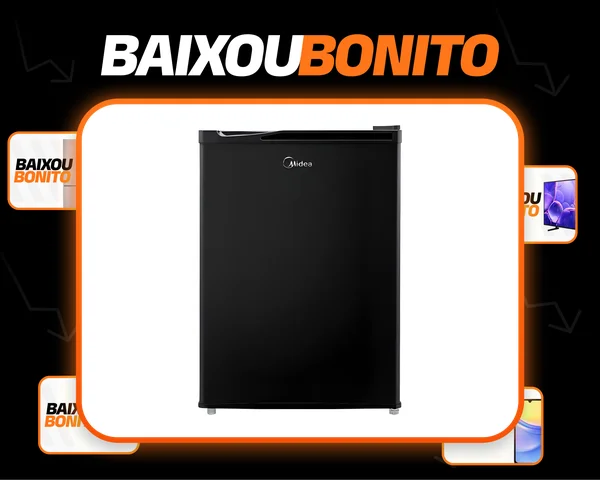 Frigobar 67 Litros Black Edition Inverter Bivolt Midea Cor Preto