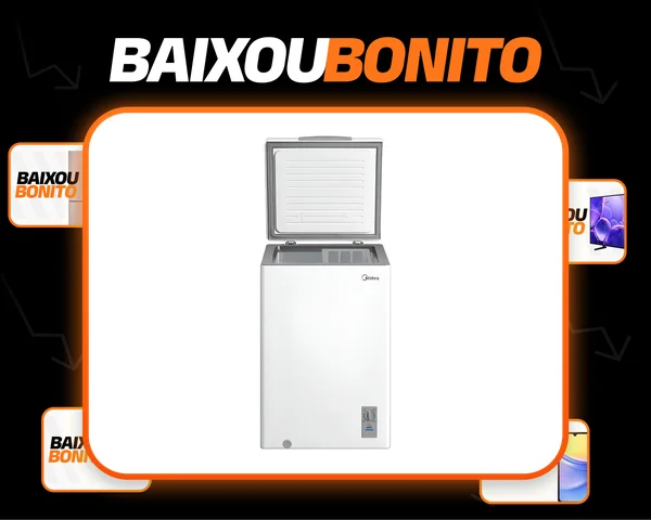 Freezer Horizontal 100l Inverter Bivolt Branco Midea