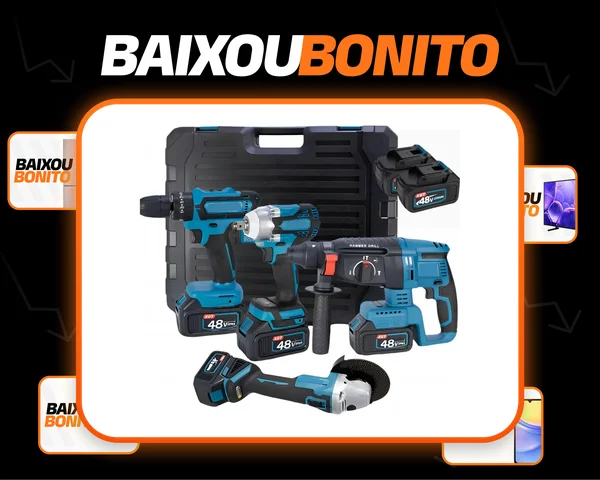 Kit Ferramentas 4 Em 1 Multifuncional Profissional A Bateria