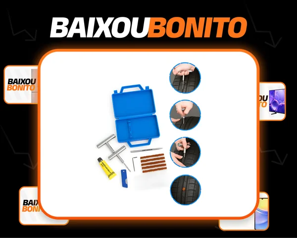 Kit Remendo Metal Reparo +maleta Macarrão Pneu Carro Motos Usd