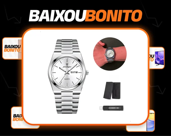 Relógio Suiço Old Money Luxo Minialista C/caixa E Ajustador