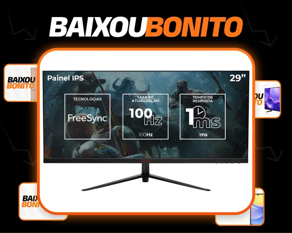 Monitor Gamer Pichau Nexus PG-NXSW29-BL01 Wide 29 Ips Wfhd, 1ms 100hz Fs