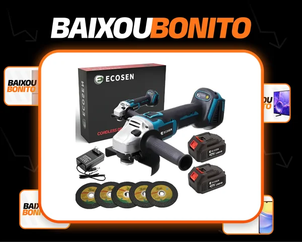 Ecosen esmerilhadeira lixadeira angular 11000rpm-bateria de lítio cor azul-celeste frequência 60hz