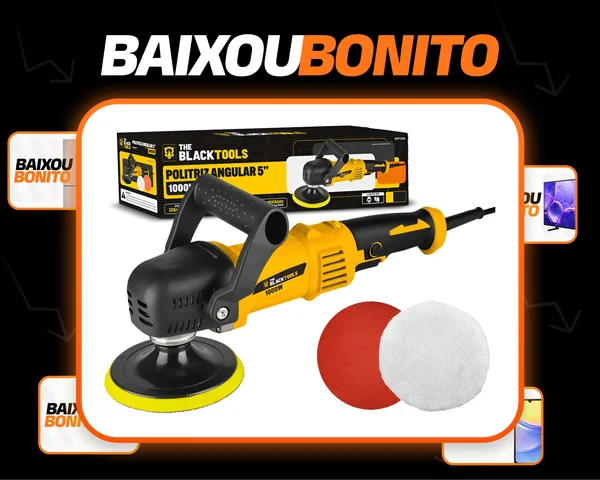 Politriz Angular Automotiva 5 Polegadas 1000w 2800-5800 Rpm Btp1000 The Black Tools