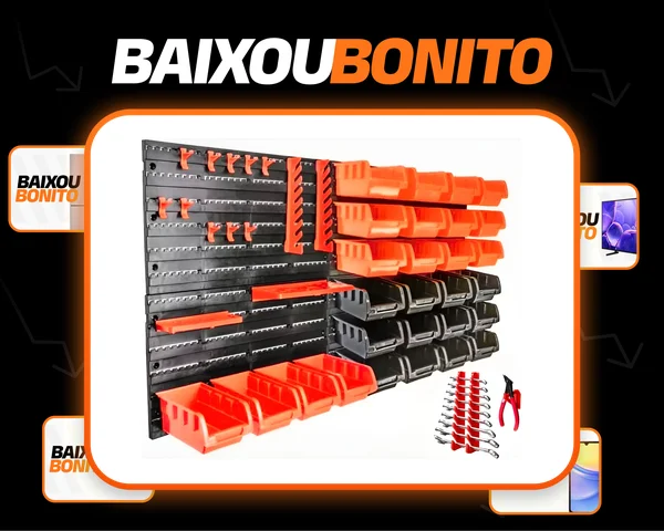 Suporte Para Ferramenta Painel Organizador - 46 Peças