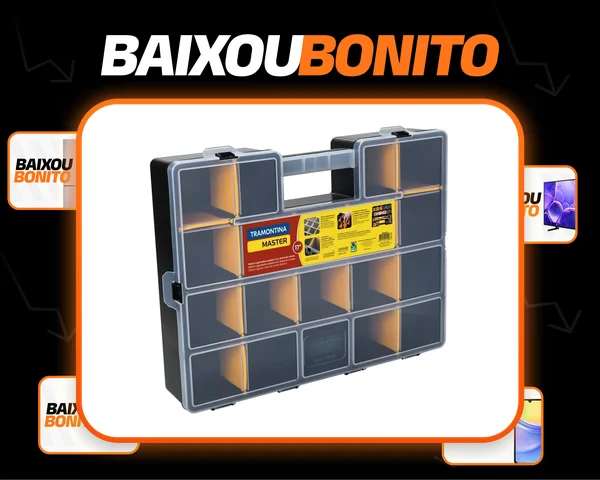 Maleta Plástica Organizadora 17' Com Divisórias Tramontina -