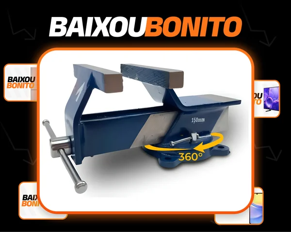 Torno Morsa De Bancada Giratória C/ Bigorna Menegotti