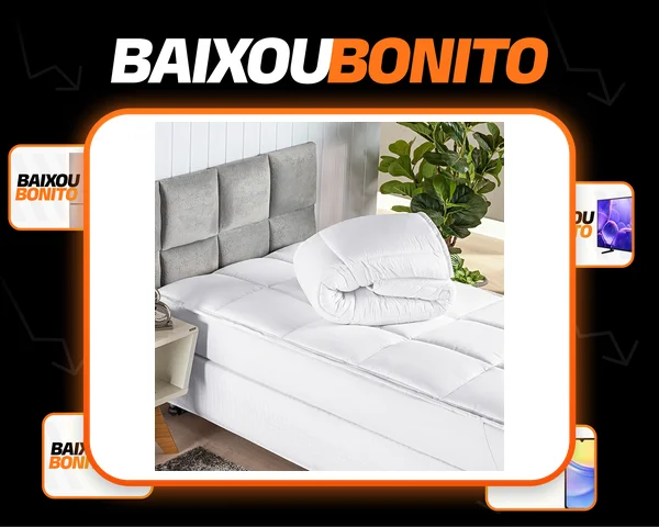 Pillow Top Protetor Colchão Cama Casal 400 Fios Toque Macio