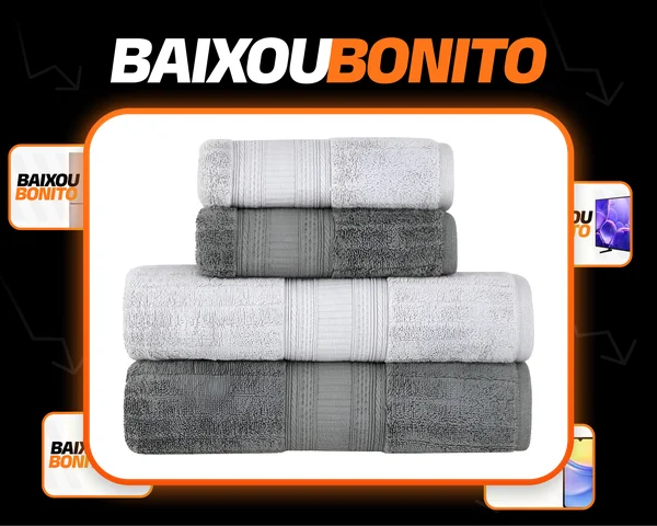 Jogo De Toalhas Buddemeyer Atena Fio Penteado Banho Cinza/cinza Claro 4 Peças