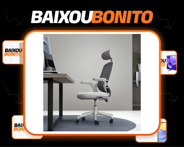 Cadeira De Escritório Astra Ergonômica Elements Cinza Branco