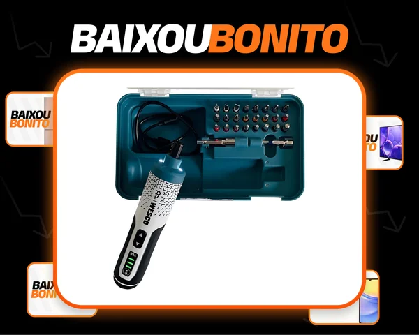 Parafusadeira A Bateria 3,6v C/ Estojo E 24 Acessórios Wesco - WS2001