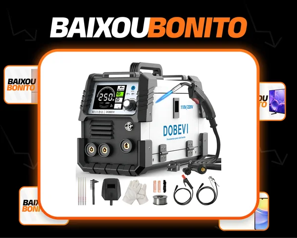 Máquina Solda Inversora 250a Sem Gás 3 Em 1 110v/220v Dobevi