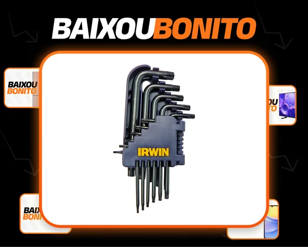 Conjunto de chaves hexagonais Torx de 11 peças Irwin Iw10758 cor preta