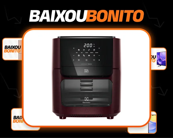 Fritadeira Air Fryer Oven Electrolux por Rita Lobo 12L Digital Vermelha Escura Experience 1700W EAF86