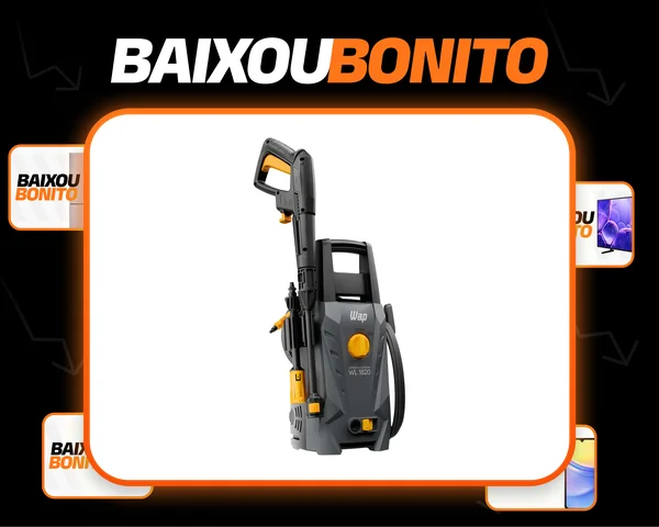 Lavadora de Alta Pressão WAP WL 1820 1400W com Stop Total, Jato Leque e Concentrado