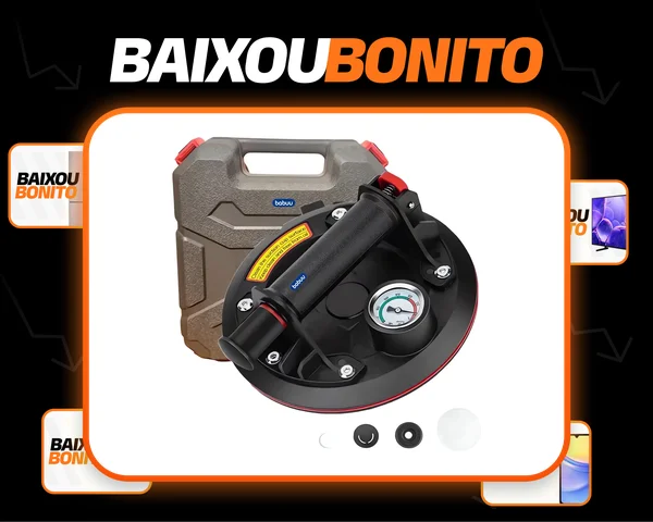 Ventosa Com Manômetro Profissional A Vácuo Segura Até 250kg