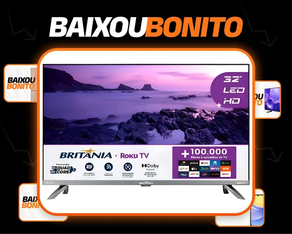 Smart Tv 32 Hd Britânia B32cra Roku Tv