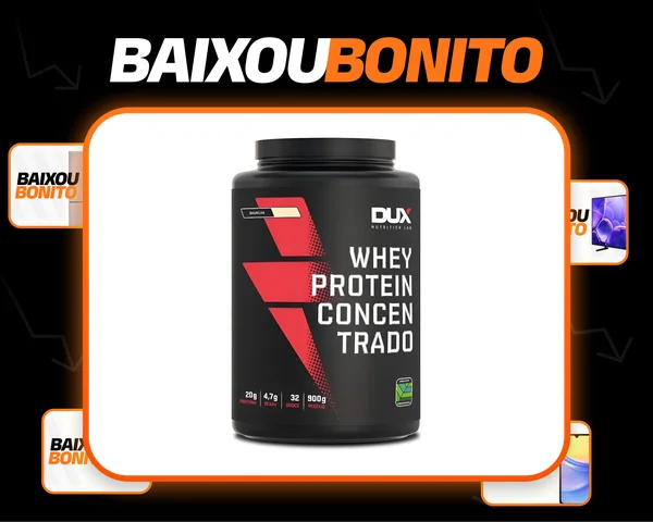 Whey Protein Concentrado Dux Nutrition Pote 900g Sabor Baunilha