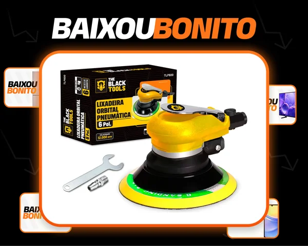 Lixadeira Pneumática Rokit Roto Orbital 6 Roquite Hookit