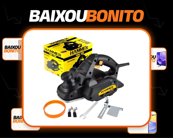 Plaina Elétrica 750W Corte Por Passada De Até 2,0mm Largura 82mm 16500 Rpm PL7500 Hammer