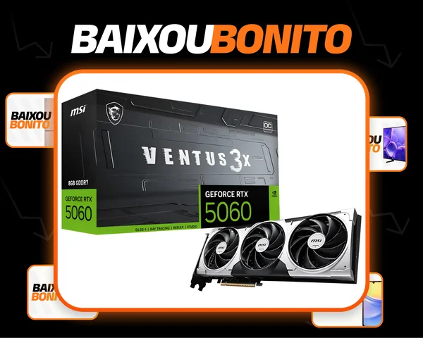 Placa gráfica Nvidia Geforce Msi Rtx 5060 Ventus 3x Oc 8gb Gddr7 Dlss4
