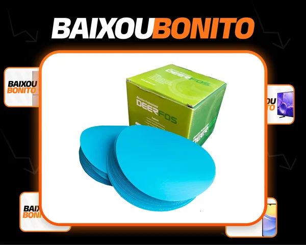 5 Discos De Lixa Para Lixadeira Orbital 125mm 80 Ao 2000