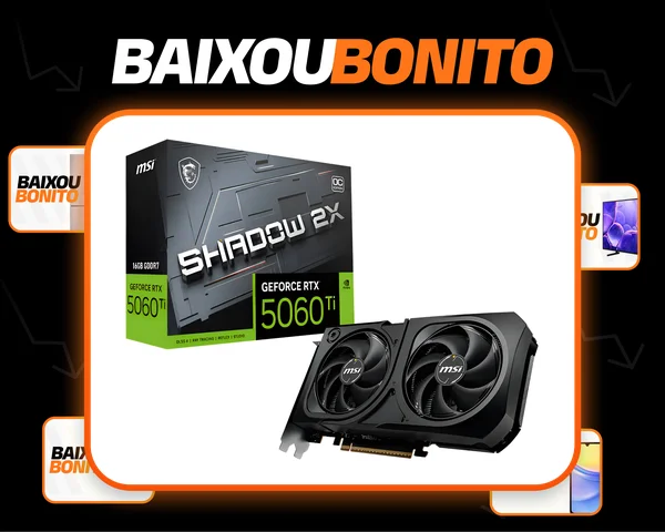 Placa De Video Rtx5060ti 16gb Shadow 2x Oc Plus Msi