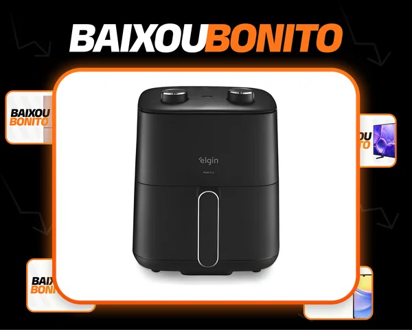 Fritadeira De Ar Petit Fry Elétrica 3.7l Preta Elgin Cor Preto